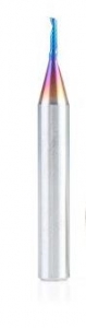 Amana Tool 51441-K Spektra Coated SC Spiral 'O' Single Flute, Plastic Cutting 1/16 D x 1/4 CH x 1/4 SHK x 2 Inch Long Up-Cut CNC Router Bit with Mirror Finish