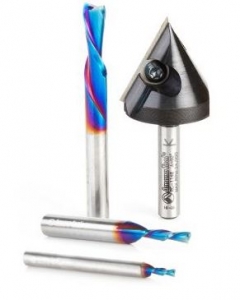 Amana Tool AMS-109 Matt's Shapeoko CNC Router Bit Starter 4-Pc Pack