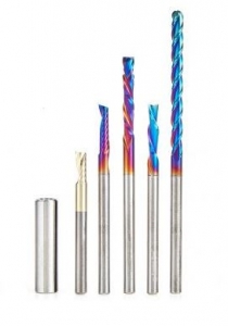 Amana Tool AMS-112 5-Pc CNC SC Signmaking/Engraving 1/8 Inch Shank Router Bit Pack