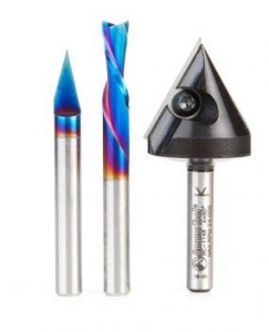 Amana Tool AMS-113 3-Pc CNC Starter Router Bit Pack