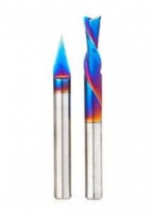 Amana Tool AMS-115-K 2-Pc SC Spektra Extreme Tool Life Coated Signmaking 1/4 Inch Shank Router Bit Pack