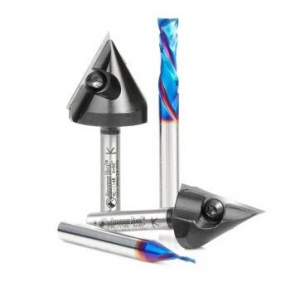 Amana Tool AMS-235 4-Pc Colson's Choice CNC Starter Set, 1/4 Inch Shank