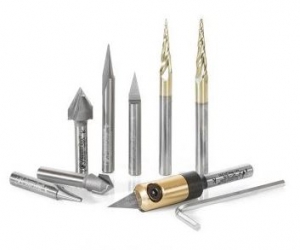 Amana Tool AMS-128 8-Pc 'V' Carving CNC Router Bit Collection, 1/4 Inch Shank