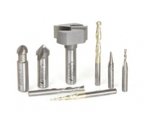 Amana Tool AMS-133 8-Pc CNC Signmaking Starter Router Bit Collection #III