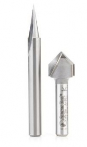 Amana Tool AMS-193 SC and Carbide Tipped 18 and 90 Degree Signmaking & Engraving Router Bit Pack, 1/4 Inch Shank