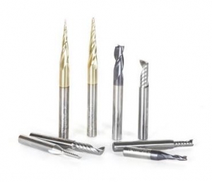 Amana Tool AMS-135 8-Pc Specialty Aluminum, Plastics & Stainless Steel Cutting CNC Router Bit Collection, 1/4 Inch SHK