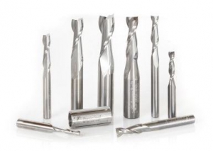 Amana Tool AMS-121 8-Pc CNC Solid Carbide Up-Cut Spiral Router Bit Collection