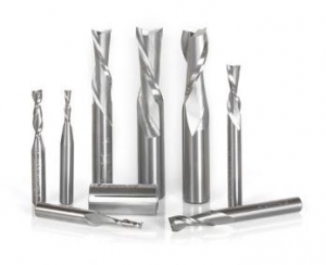 Amana Tool AMS-125 8-Pc CNC Solid Carbide Up-Cut and Down-Cut Spiral Router Bit Collection