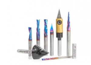 Amana Tool AMS-169 10-Pc Signmaking CNC Router Bit Collection IV 1/8 & 1/4 Inch Shank