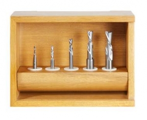 Amana Tool AMS-122 5-Pc Solid Carbide Up-Cut Spiral Router Bit Collection