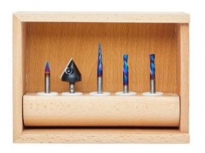 Amana Tool AMS-175 5-Pc CNC Signmaking Router Bit Collection