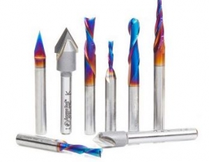 Amana Tool AMS-174 8-Pc General Purpose CNC Router Bit Collection, 1/4 Inch Shank