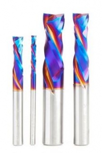 Amana Tool AMS-181-K 4-Piece CNC SC Spektra Coated Compression Spiral Router Bit Pack