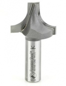 Amana Tool 49706-CNC Carbide Tipped Plunge Round Over 1/2 R x 1-3/8 D x 1 Inch CH x 1/2 SHK Router Bit