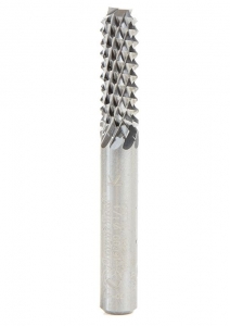 Amana Tool 46099 End Mill Point Diamond Pattern, Composite Cutting 1/4 Dia x 3/4 Cut Height x 1/4 Shank x 2 Inch Long Ultra-Fine Router Bit