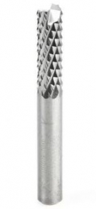 Amana Tool 46110 Abrasive Type Plunge Diamond Pattern, Plastic Cutting 1/4 D x 3/4 CH x 1/4 SHK x 2 Inch Long Router Bit