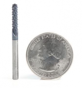 Amana Tool 48050-D High Performance Drill End 1/8 D x 1/2 CH x 1/8 SHK x 1-1/2 Inch Long SC Fiberglass and Composite Cutting AlTiN Coated Router Bit