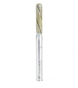 Amana Tool 44110 Diamond Grit 1/4 Dia x 1-1/8 Cut Length x 1/4 Inch Shank, 3 Flute Down-Cut Alloy Steel End Mill Coated with Electro Plated Diamonds