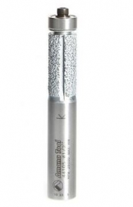 Amana Tool 44105 Fiberglass and Carbon Fiber Cutting, Diamond Coated Flush Trim 1/2 Dia x 1 Cut Height x 1/2 Inch Shank Router Bit