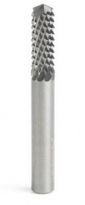 Amana Tool 46098 Medium Burr with Drill Point and 135 Deg Drill End 1/4 D x 3/4 CH x 1/4 SHK x 2 Inch Long SC Fiberglass and Composite Cutting Router Bit