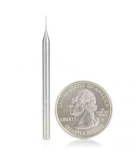 Amana Tool 46402 SC Spiral Plunge 1/64 Dia x 1/8 Cut Height x 1/8 Shank x 2 Inch Long 2 Flute Down-Cut Router Bit