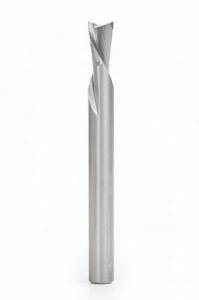 Amana Tool 46437 Solid Carbide Spiral Plunge 1/4 D x 3/8 CH x 1/4 SHK x 2-1/2 Inch Long Down-Cut Router Bit
