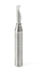 Amana Tool 51516 SC Spiral 'O' Single Flute, Plastic Cutting 5/32 D x 9/16 CH x 1/4 SHK x 2 Inch Long Down-Cut CNC Router Bit with Mirror Finish