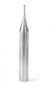 Amana Tool 51441 SC Spiral 'O' Single Flute, Plastic Cutting 1/16 D x 1/4 CH x 1/4 SHK x 2 Inch Long Up-Cut CNC Router Bit with Mirror Finish