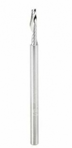Amana Tool 51410 SC Spiral 'O' Single Flute, Plastic Cutting 1/8 D x 1/2 CH x 1/8 SHK x 2 Inch Long Up-Cut CNC Router Bit with Mirror Finish