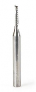 Amana Tool 51445 SC Spiral 'O' Single Flute, Plastic Cutting 1/8 D x 5/8 CH x 1/4 SHK x 2-1/2 Inch Long Up-Cut CNC Router Bit with Mirror Finish