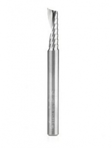 Amana Tool 51412 SC Spiral 'O' Single Flute, Plastic Cutting 3/16 D x 5/8 CH x 3/16 SHK x 2 Inch Long Up-Cut CNC Router Bit with Mirror Finish