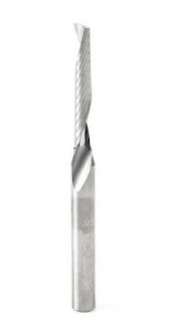 Amana Tool 51418 SC Spiral 'O' Single Flute, Plastic Cutting 3/16 D x 1-1/4 CH x 1/4 SHK x 3 Inch Long Up-Cut CNC Router Bit with Mirror Finish