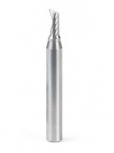 Amana Tool 51449 SC Spiral 'O' Single Flute, Plastic Cutting 3/16 D x 3/8 CH x 1/4 SHK x 2 Inch Long Up-Cut CNC Router Bit with Mirror Finish