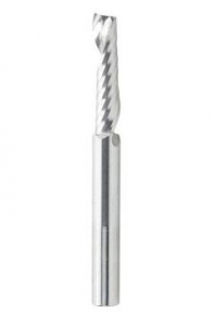 Amana Tool 51405 SC Spiral 'O' Single Flute, Plastic Cutting 1/4 D x 1 CH x 1/4 SHK x 2-1/2 Inch Long Up-Cut CNC Router Bit with Mirror Finish