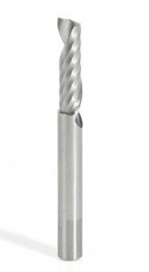 Amana Tool 51444 SC Spiral 'O' Single Flute, Plastic Cutting 1/4 D x 7/8 CH x 1/4 SHK x 2-1/2 Inch Long Up-Cut CNC Router Bit with Mirror Finish