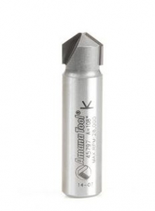 Amana Tool 45797 V-Groove 108 Deg. Folding for Aluminum Composite Material (ACM) Panels Like Alucobond, Dibond, 0.090 Tip Cut Width x 3/8 CH x 1/2 D x 1/2 Inch SHK Carbide Tipped Router Bit