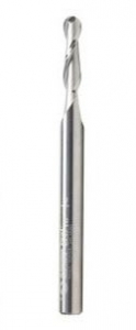 Amana Tool 46389 Solid Carbide Up-Cut Spiral Ball Nose 3/32 Radius x 3/16 Dia x 3/4 Cut Height x 1/4 Shank x 3 Inch Long x 2 Flute Router Bit with High Mirror Finish
