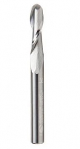 Amana Tool 46379 SC Up-Cut Spiral Ball Nose 1/8 R x 1/4 D x 7/8 CH x 1/4 SHK x 2-1/2 Inch Long x 2 Flute Router Bit with High Mirror Finish