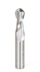 Amana Tool 46458 Solid Carbide Up-Cut Spiral Ball Nose 6 Radius x 12 Dia x 29 Cut Height x 12 Shank x 75mm Long x 2 Flute Metric Router Bit with High Mirror Finish