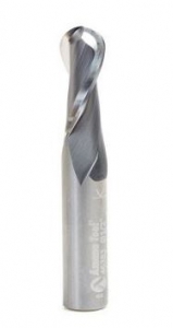 Amana Tool 46383 SC Up-Cut Spiral Ball Nose 1/4 R x 1/2 D x 1-1/8 CH x 1/2 SHK x 3 Inch Long x 2 Flute Router Bit with High Mirror Finish