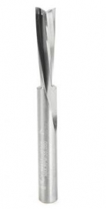 Amana Tool 46411 SC Slow Spiral ‘O’ Flute, Acrylic Cutting 1/4 D x 1 Inch CH x 1/4 SHK x 2-1/2 Inch Long Down-Cut Router Bit