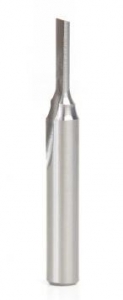 Amana Tool HSS1500 Plastic Cutting, Single Straight 'O' Flute 1/8 D x 1/2 CH x 1/4 SHK x 2 Inch Long High Speed Steel (HSS) Router Bit