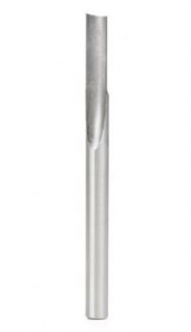 Amana Tool HSS1505 Plastic Cutting, Single Straight 'O' Flute 1/4 D x 3/4 CH x 1/4 SHK x 3-1/4 Inch Long High Speed Steel (HSS) Router Bit