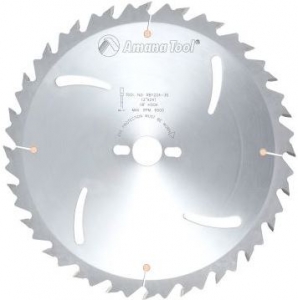 Amana Tool RB1224-30 Carbide Tipped Euro Rip With Cooling Slots 12 Inch D x 24T FT, 18 Deg, 30MM Bore, Circular Saw Blade