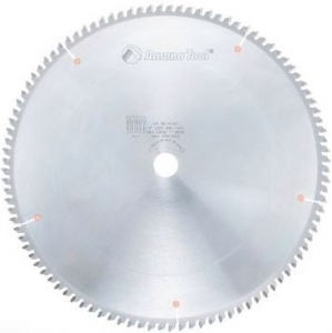 Amana Tool MS14100 Carbide Tipped Miter 14 Inch D x 100T 4+1 ATB, -2 Deg, 1 Inch Bore, Circular Saw Blade