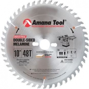 Amana Tool HG10483-30 Carbide Tipped Hollow Ground 10 Inch D x 48T HG, 10 Deg, 30mm Bore, Circular Saw Blade