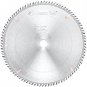 Amana Tool DT12960 Carbide Tipped Sliding Table Saw 12 Inch D x 96T ATB, 10 Deg, 1 Inch Bore, Circular Saw Blade