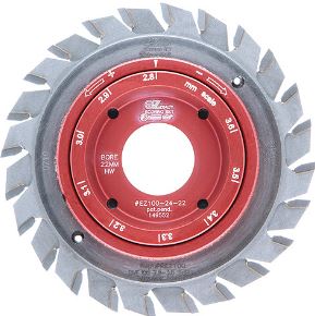 Amana Tool EZ100-24-22 EZ Dial Adustable Scoring Set - Shim Free 100MM Dia x 24T 22MM Bore, EZ Dial