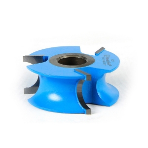 Amana Tool 927 Carbide Tipped 3-Wing Bullnose 3/8 R x 3/4 Bead R x 2-5/8 D x 1-1/16 CH x 1/2 & 3/4 Bore Shaper Cutter