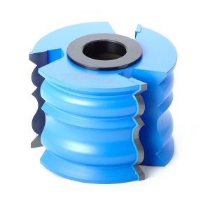 Amana Tool SC664 Carbide Tipped 3-Wing Crown Molding 13/32 R x 45 Deg Angle x 3-1/2 D x 2-1/2 CH x 1 & 1-1/4 Bore Shaper Cutter